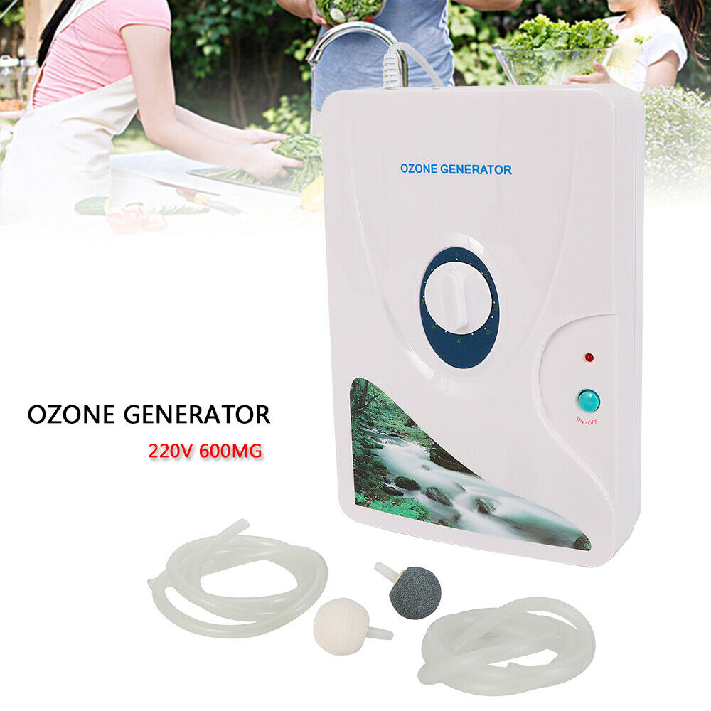 Gerador de ozônio portátil 600 mg/h - Sistema multiuso de desinfecção e frescor do ar, limpador de ozônio 220V