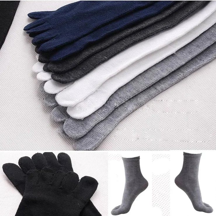 2024 Herren Damen Socken für fünfzehige Barfuß-Laufschuhe, Socken, Sport, ideal für fünf 5-Finger-Zehensocken