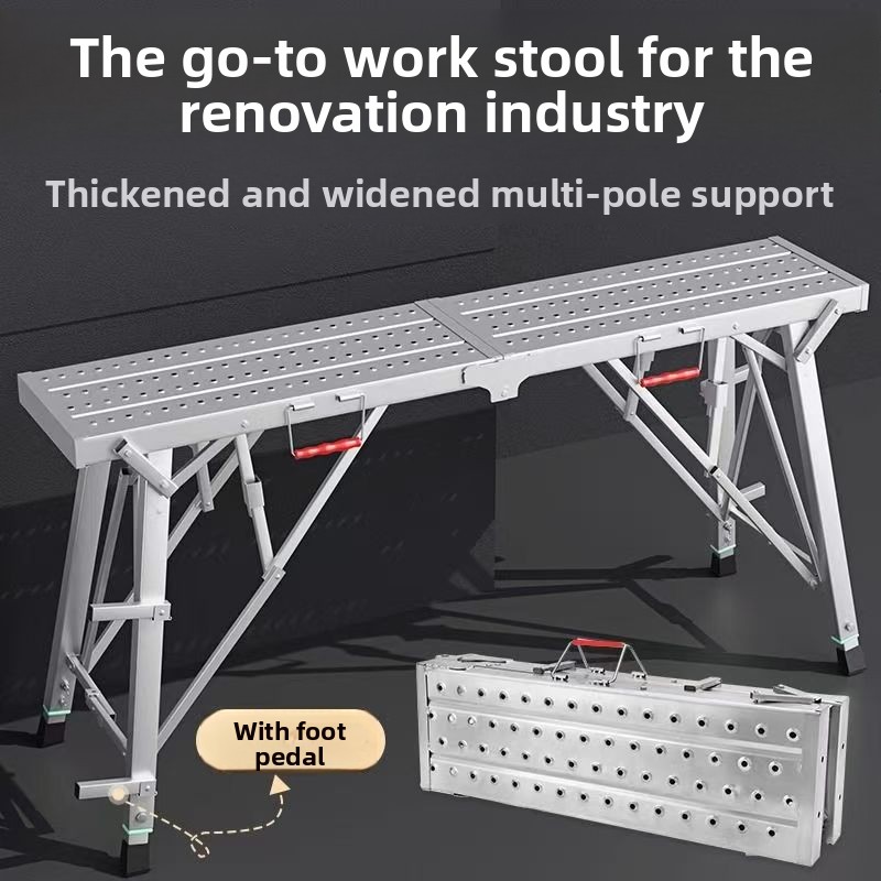 Taburete plegable para caballos, andamio elevador y espesante, banco de trabajo móvil, andamio decorativo, plataforma de construcción decorativa