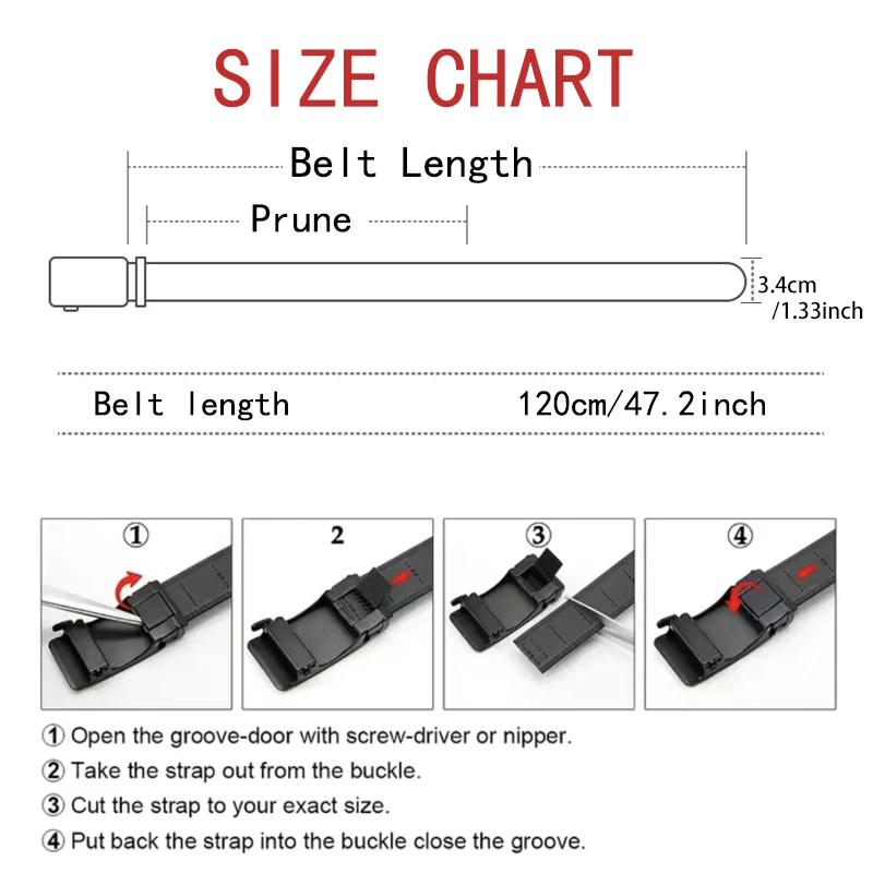 Cinto masculino de negócios metal fivela automática cinto de trabalho de alta qualidade 120cm cinto de couro negócios