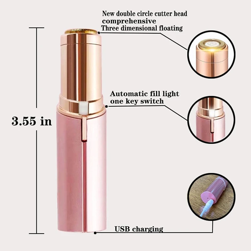 ผู้หญิงผมRemoverเครื่องกําจัดขนกําจัดขนลิปสติกเครื่องโกนหนวดไฟฟ้าEyebrow Trimmerเครื่องโกนหนวดขนาดเล็กเครื่องกําจัดขนเครื่องมือกําจัดขน