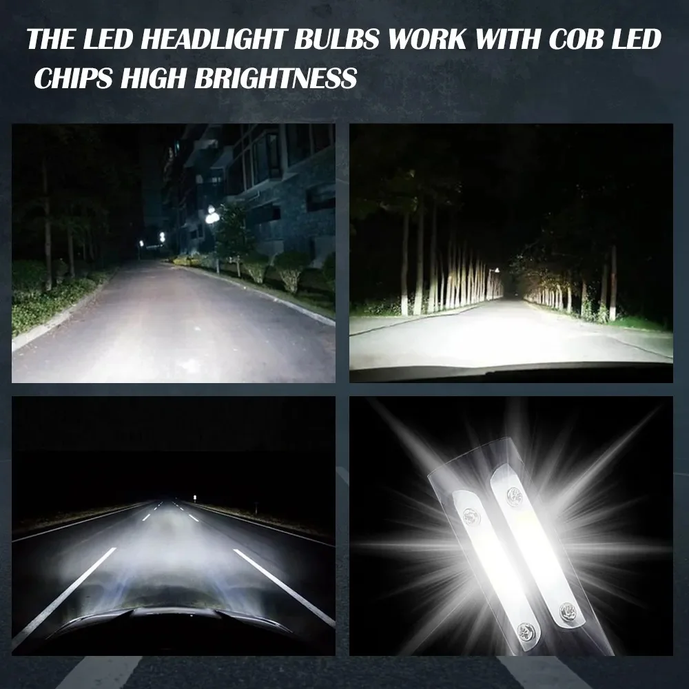 2 uds 16000Lm 50W H4 H8 H9 9004 9007 haz alto/bajo H1 H3 H7 9005/HB3 9006/HB4 H8H9H11 9012 faro Led automático luces de coche blancas 12V