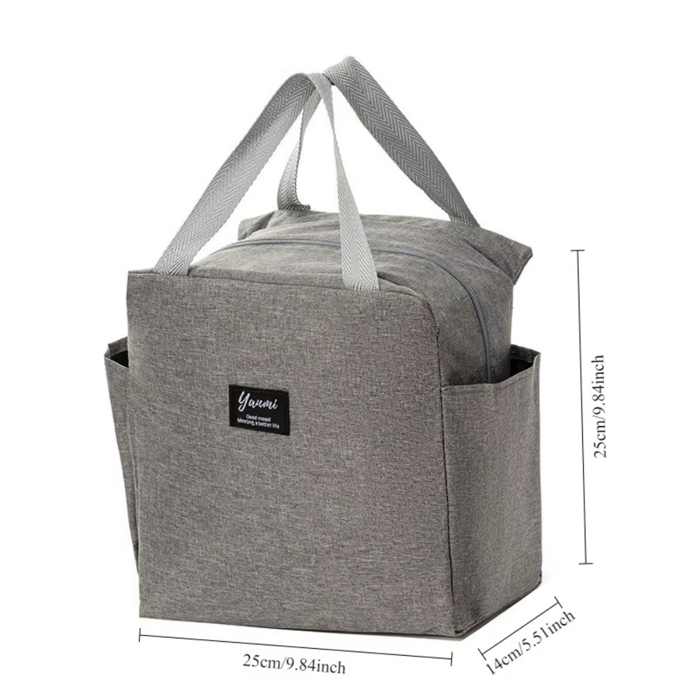 Saco térmico de grande capacidade oxford portátil com zíper sacos de almoço térmico isolado saco de freezer acampamento saco de piquenique