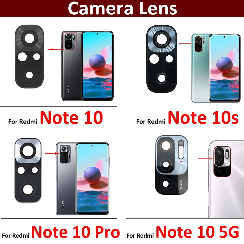 Mới Phía Sau Lưng Camera Kính Cường Lực Cho Xiaomi Redmi Note 10 5G Có Keo Dán Miếng Dán