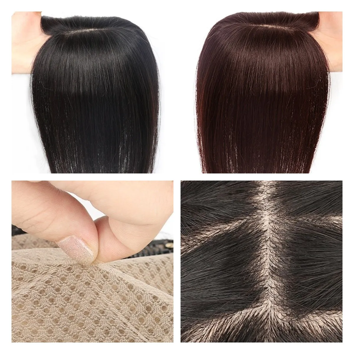 Nữ Tóc Giả Kẹp Trong Phần Lông Nữ Thật Bộ Tóc Giả Tay Nhẹ Thoáng Khí Tóc Đóng Cửa Tóc Bổ Sung Bộ Nữ