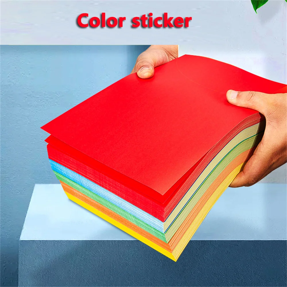 10 แผ่น A4 สีสติกเกอร์กระดาษ, เลเซอร์อิงค์เจ็ทเครื่องพิมพ์เครื่องถ่ายเอกสารหัตถกรรมกระดาษที่มีสีสันป้ายกาว Matte พื้นผิวกระดาษสี
