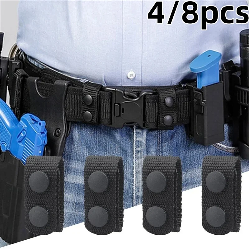 Hebilla de cinturón táctico de alta resistencia, correas portátiles, accesorios para equipos de cinturón Molle, deportes al aire libre, 4/8 Uds.