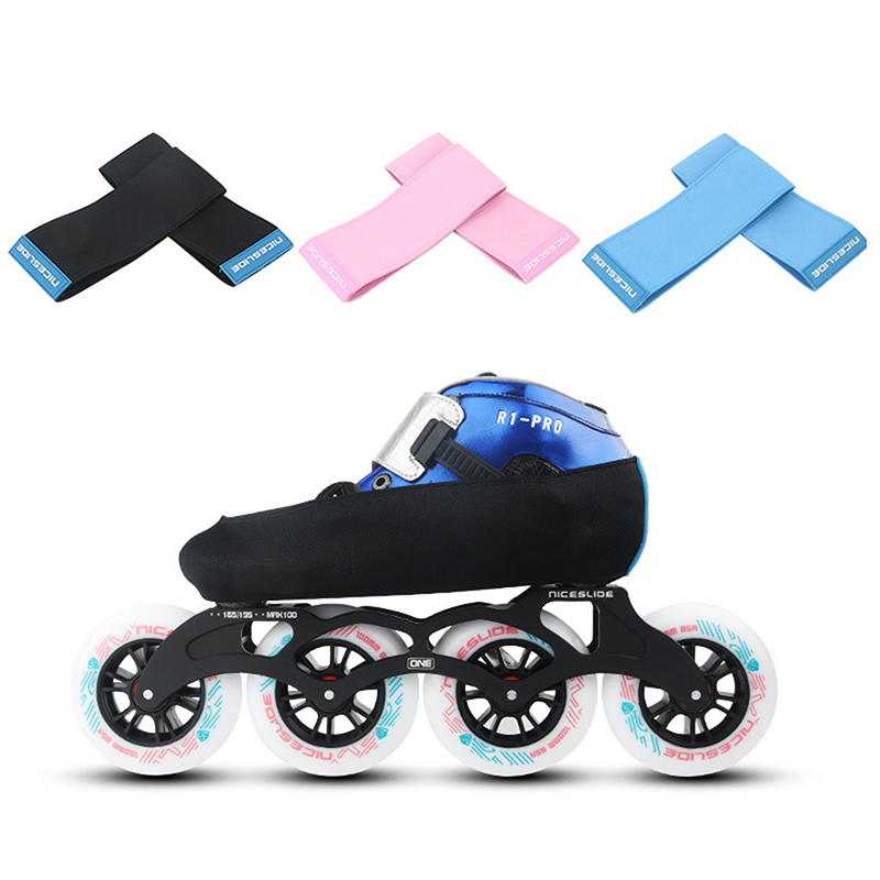 1 par de sapatos de patinação resistente ao desgaste capa plana flor sapatos faca gelo sapatos capa protetora fibra carbono sapato cobre