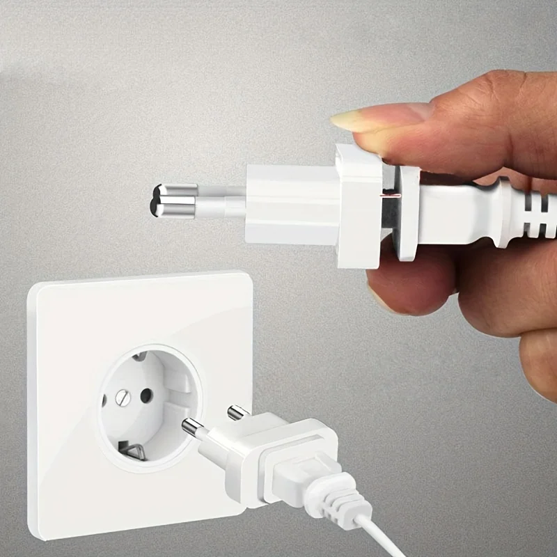 4.0/4.8mm EU Plug Adapter US To EU Euro Travel Adapter To European 2Pin AC Converter Electrical Socket