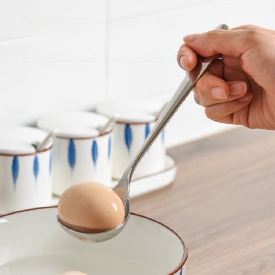 Cuillère à soupe en acier inoxydable, 5 pièces/1 pièce, cuillère à riz, manche long, ensemble d'ustensiles de cuisine