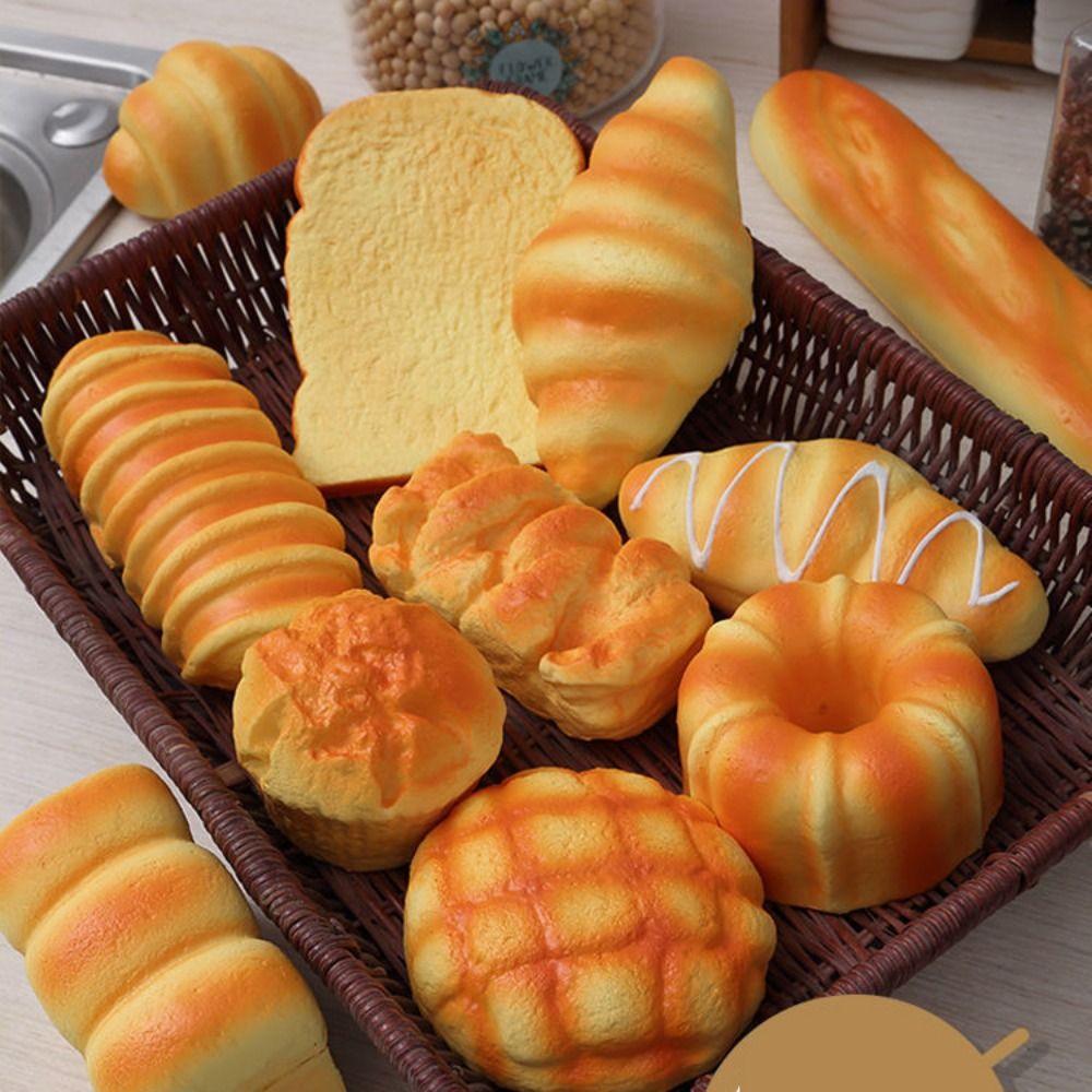 Squishy Food Creative Simulation Bread Sensory Toys Toast Donuts Slow Rebound Squeeze Anti Stress Relief Toys Desktop Decoration