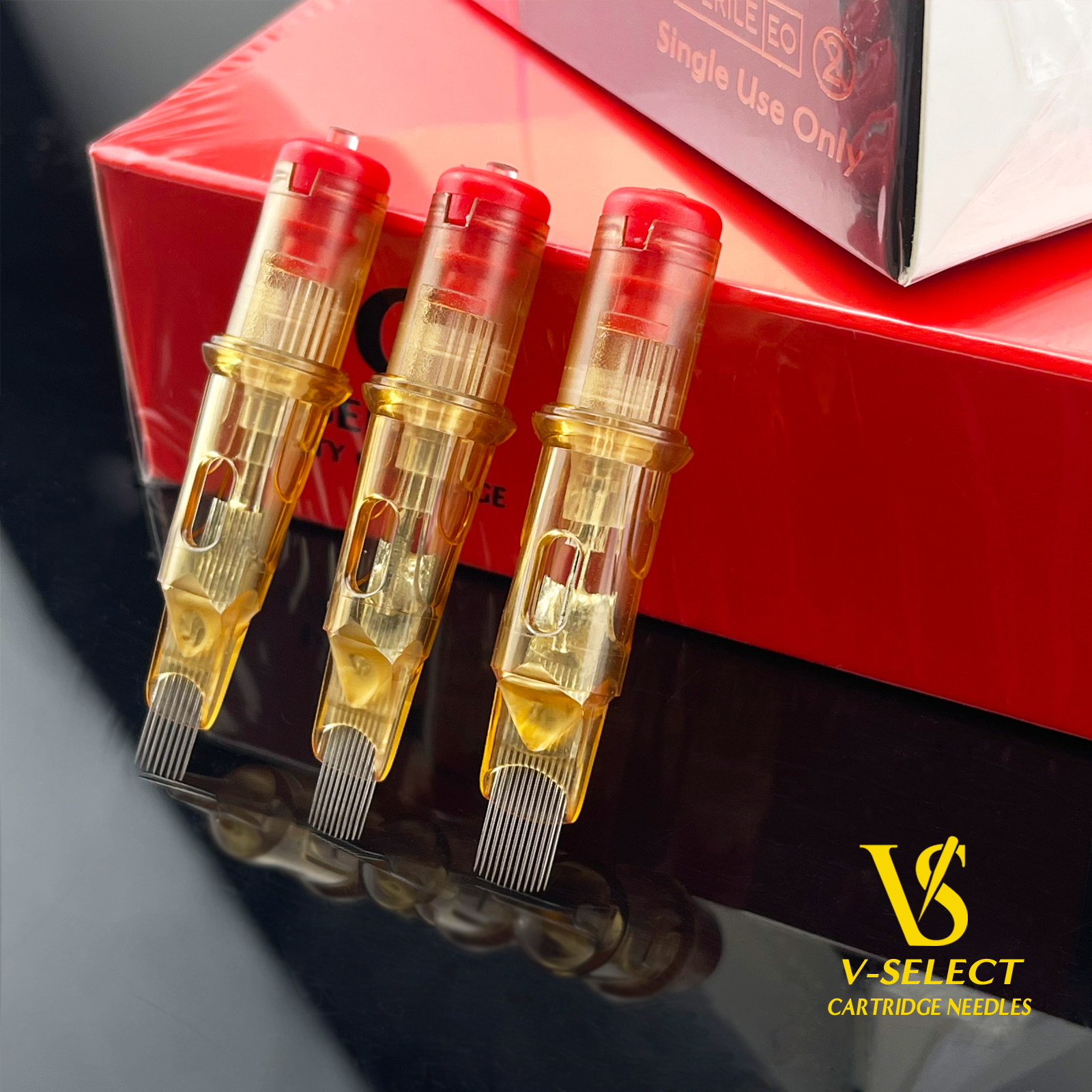 Agujas para cartuchos de tatuaje EZ V-Select # 10 0,30 mm bugpin curvo Magnum redondo Magnum desechable aguja de tatuaje suministros 20 unids/caja