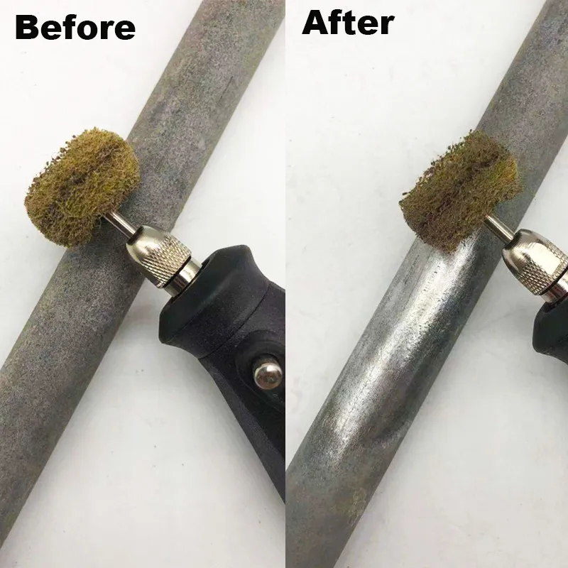 10 ชิ้นมินิเจาะแปรงขัดไนล่อนขัดล้อขัด Dremel โรตารีมือเครื่องมืออุปกรณ์เสริมชุดสนิม Remover