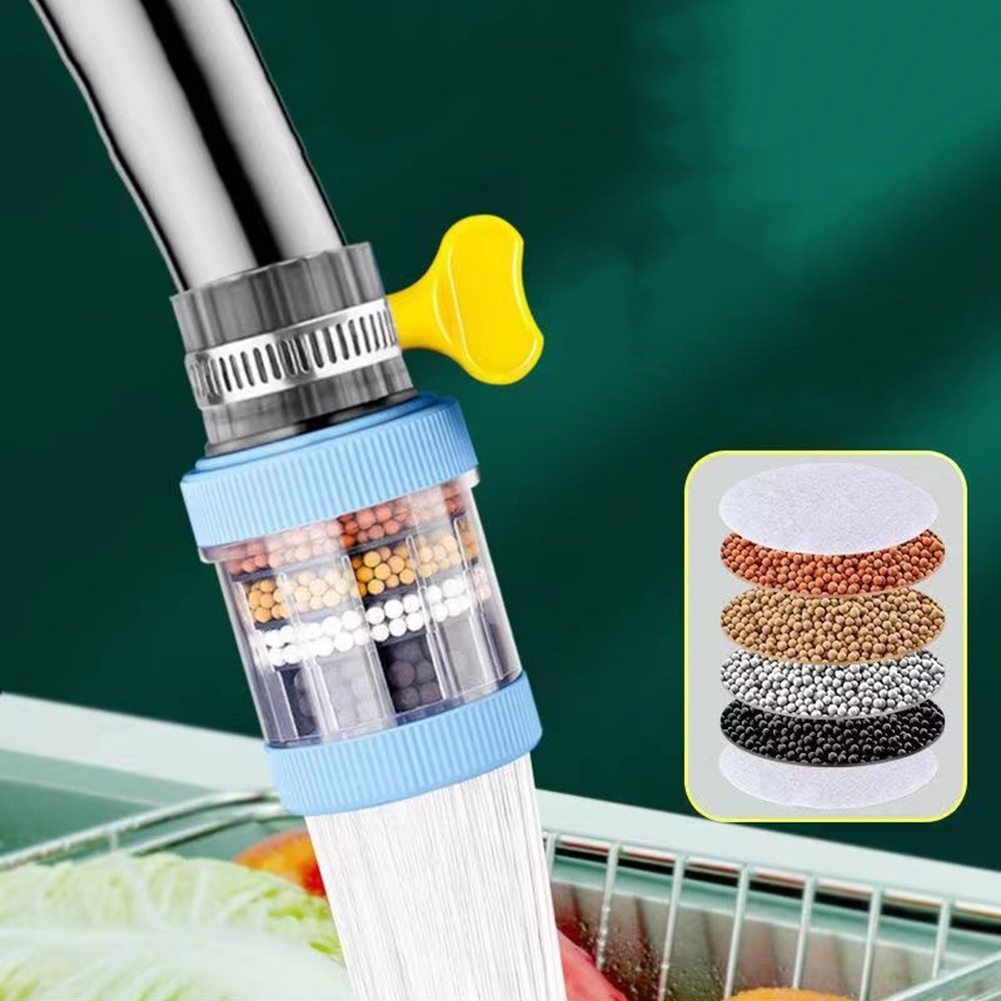 Purificador de torneira com filtro de água de 6 camadas, acessórios de cozinha, misturador, aerador, bico de torneira do banheiro, sistema de filtragem de água