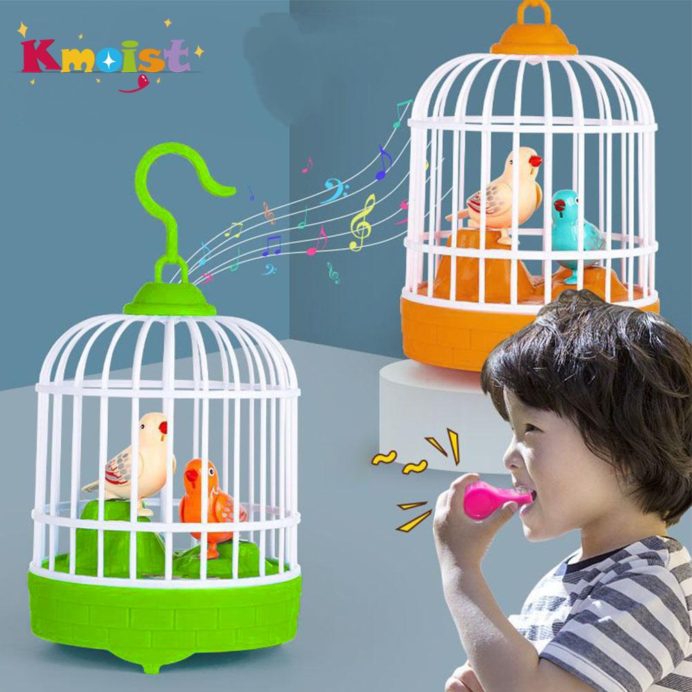 Sprechende elektrische Vogel induktive Ton steuerung Vogelkäfig Simulation lustiges Spielzeug Neuheit Geschenk Vogelkäfig Stimme pädagogisches Spielzeug Kind Geschenk