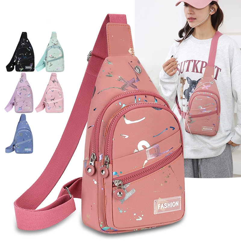 Saco de peito crossbody pequeno estilingue mochila saco de estilingue para mulher, saco de peito daypack crossbody para viagens esporte crossbody mochila