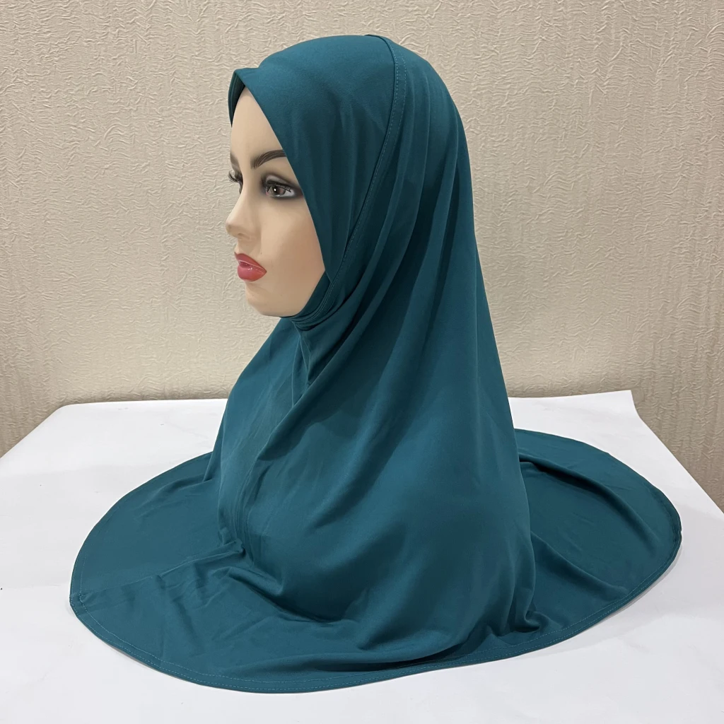 H302 meninas adolescentes simples muçulmano hijab com parte do queixo de alta qualidade amira puxar no cachecol islâmico venda quente lenço ramadan orar chapéu