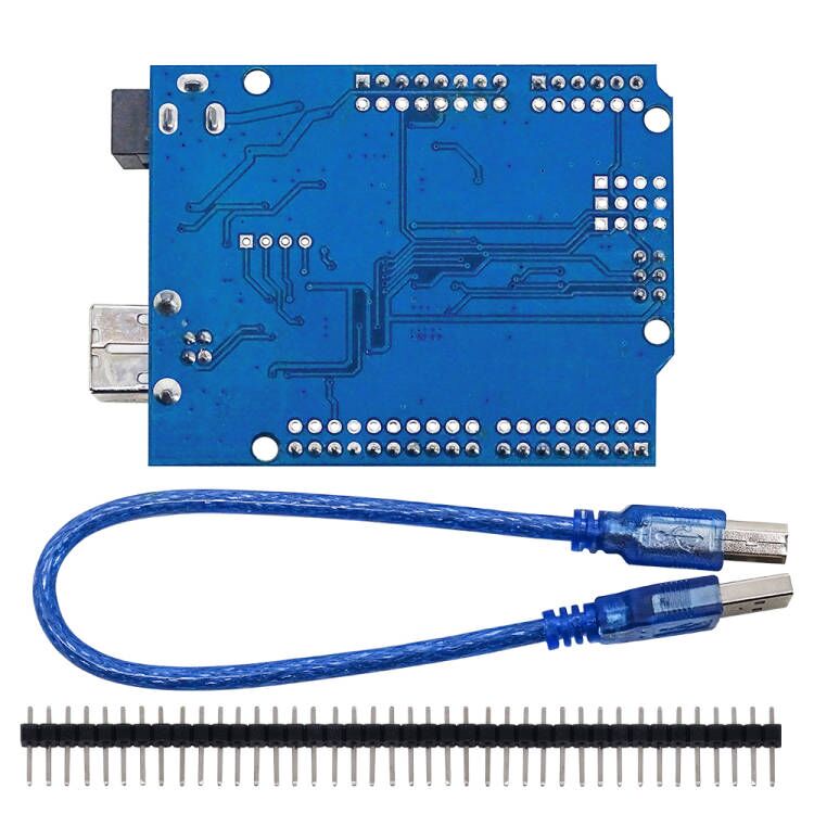 Placa UN0 R3 Placa de desarrollo ATmega328P con cabezal de pines y cable Compatible con proyectos Arduino IDE