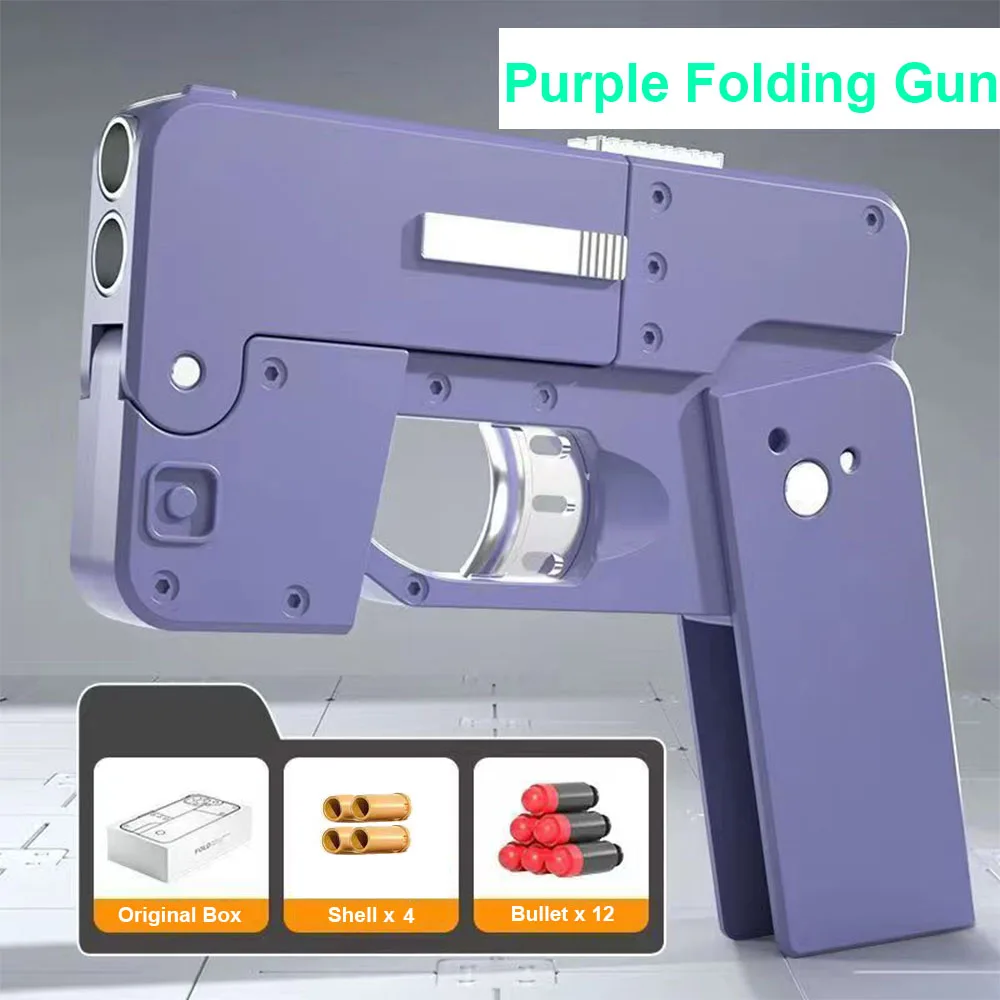 Shell Ejecting Black Toy Guns For Adults Boys Folding iPhone Gun That Look Real Folding Mobile Phone Dropshipping