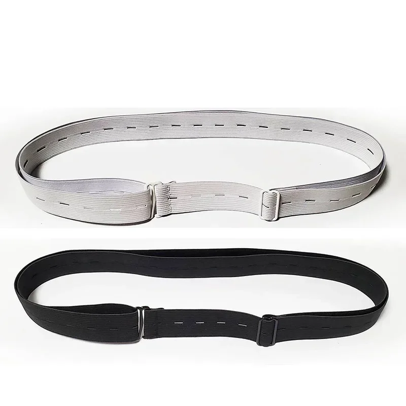 Cinturón de seguridad para camisa de hombre y mujer, 2,5 cm/1 pulgada, mantiene la camisa se doblada en elástico ajustable, antideslizante, soporte para camisa, cinturón de bloqueo