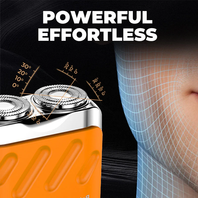 Portable Rotary Dual Ring Electric Shaver Men Travel Mini Shaver Double Floating Magnetic Blade Head Rechargeable Pocket Razors