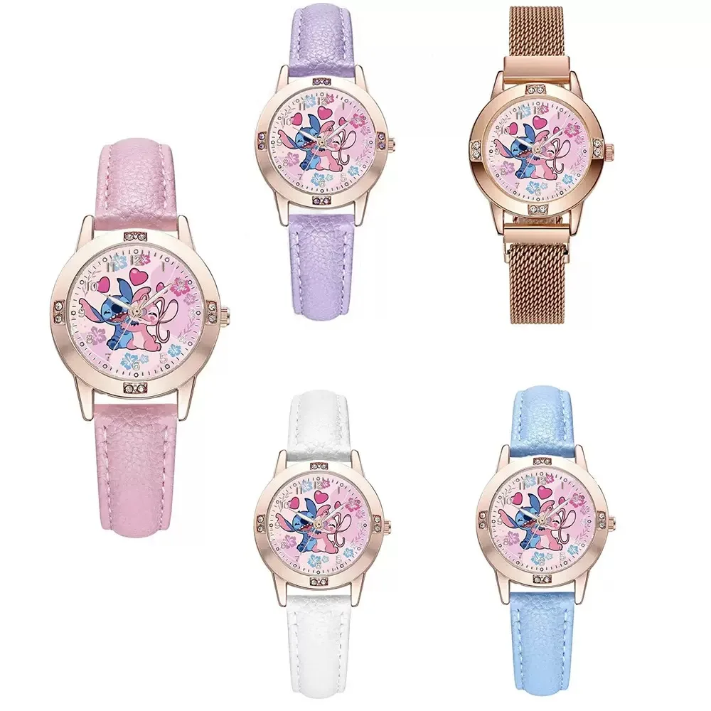 Disney anime ponto relógio kawaii lilo & ponto crianças relógios esportes relógio de silicone dos desenhos animados ponto relógio crianças brinquedo presentes