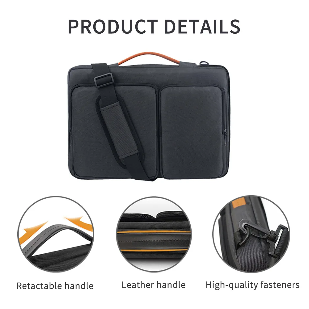 Borsa a tracolla protettiva per laptop 360 per 13 14 15 16 pollici MacBook Air/Pro Business Notebook Valigetta per ASUS HP ThinkPad