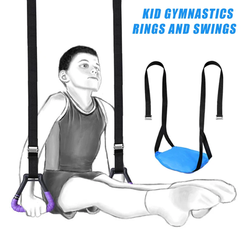 แหวนยิมนาสติกเด็กกีฬาของเล่นลื่นแหวน Swing สายรัดปรับ Pull-up ออกกําลังกายยิมนาสติกฟิตเนสอุปกรณ์ของเล่น