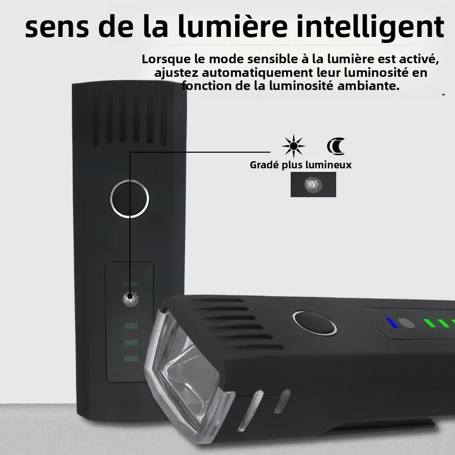 1000LM vélo avant lumière lumineuse vélo lampe de poche LED lanterne de vélo USB Rechargeable vtt vélo feu arrière pour phare de cyclisme