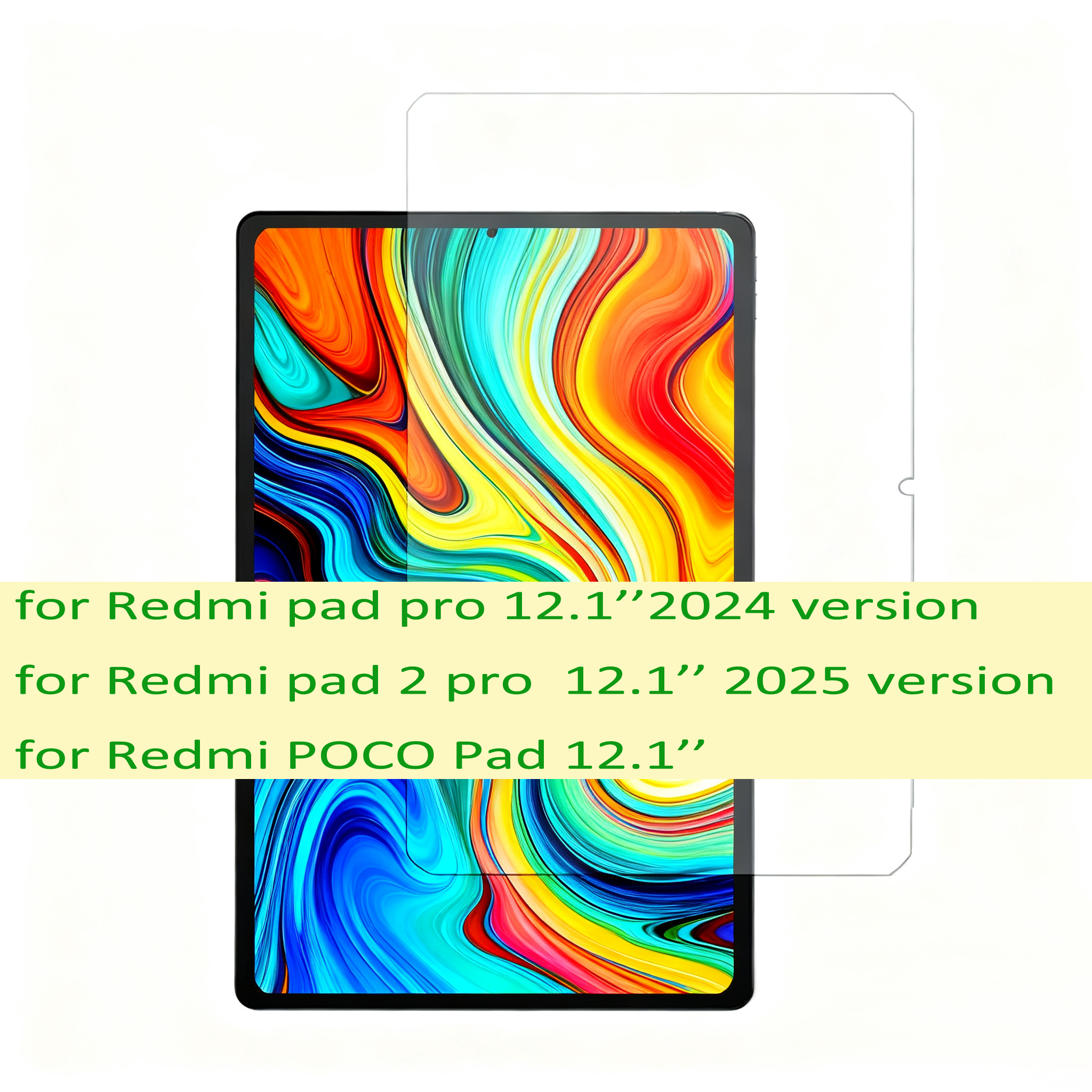 1 шт., защитное стекло для Xiaomi Redmi Pad Pro 12,1 дюйма/pad 2 pro 12,1 дюйма, защитная пленка для планшета с защитой от царапин, твердость 9HD