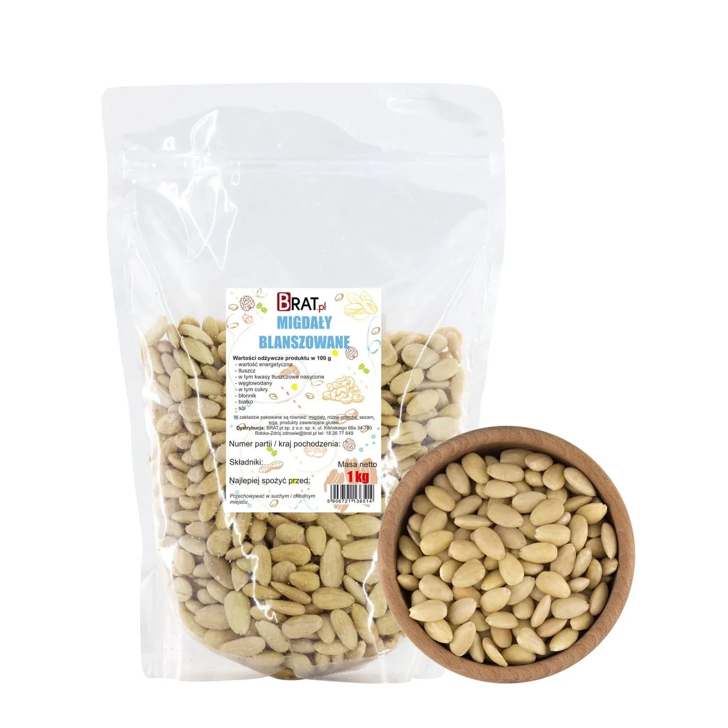 Migdały blanszowane 1kg
