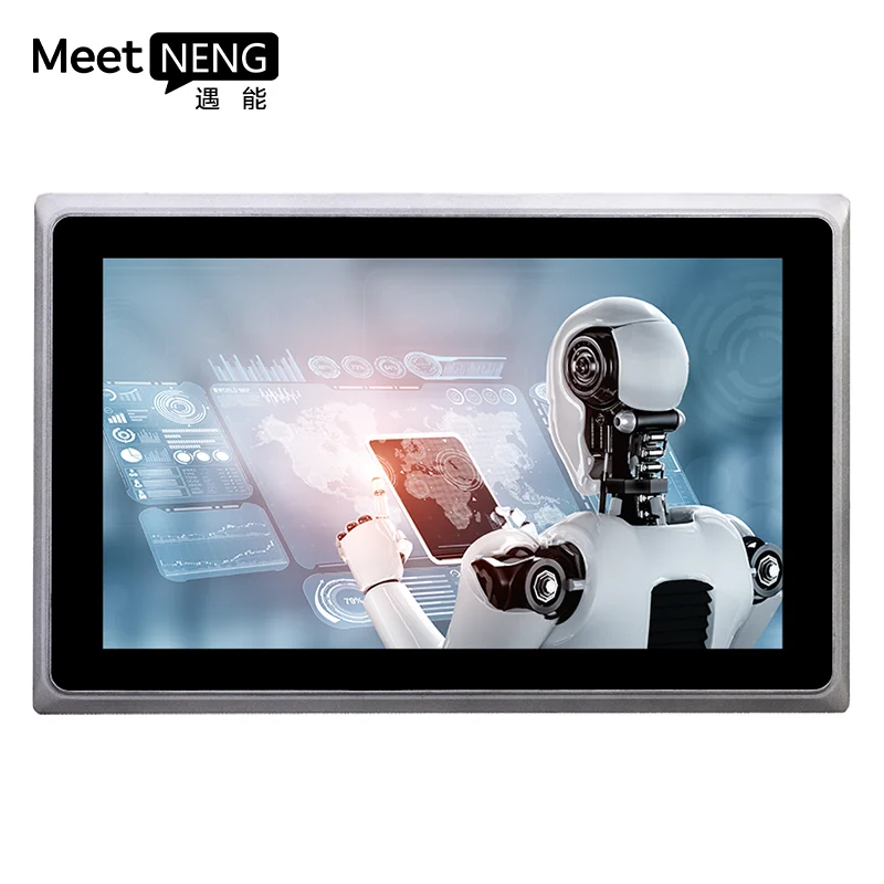 Komputer PC All-in-One Android 10 12 15 17 19 21 cali, przemysłowy ekran dotykowy IP65 LCD, PC przemysłowy RS485 RS232 HMI, panel PC przemysłowy