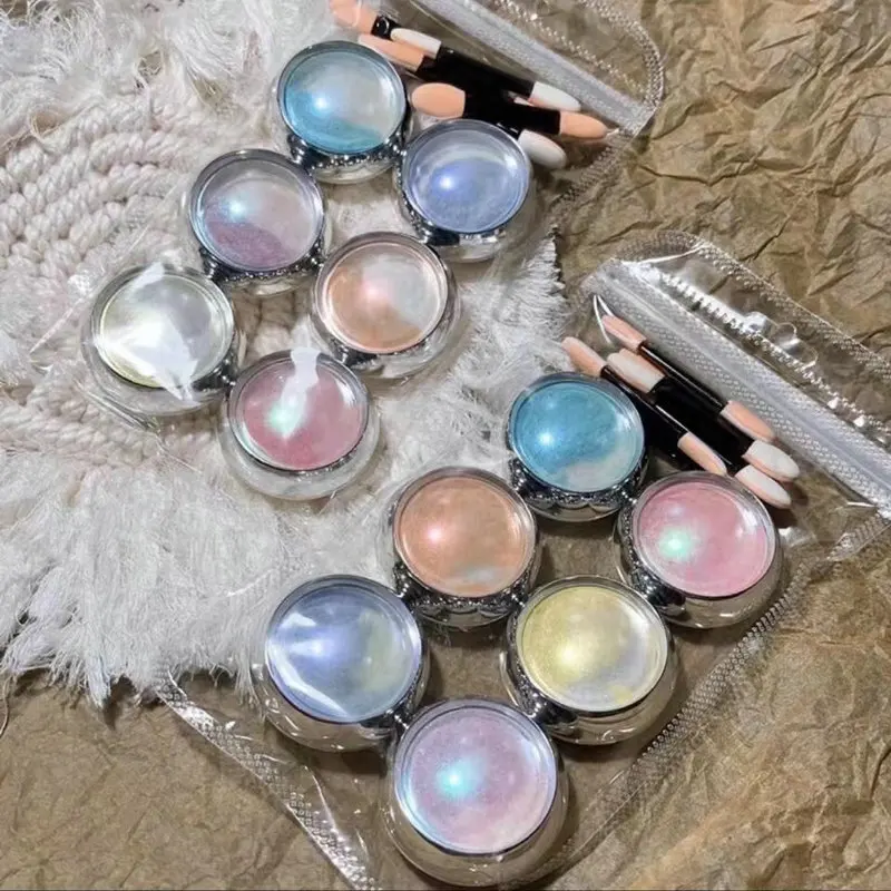 Set Aurora Meerjungfrau Nagel pulver holo graphische Chamäleon Chrom Nagel Glitter Perl glanz Fein pigment Staub DIY Nagel zubehör & f