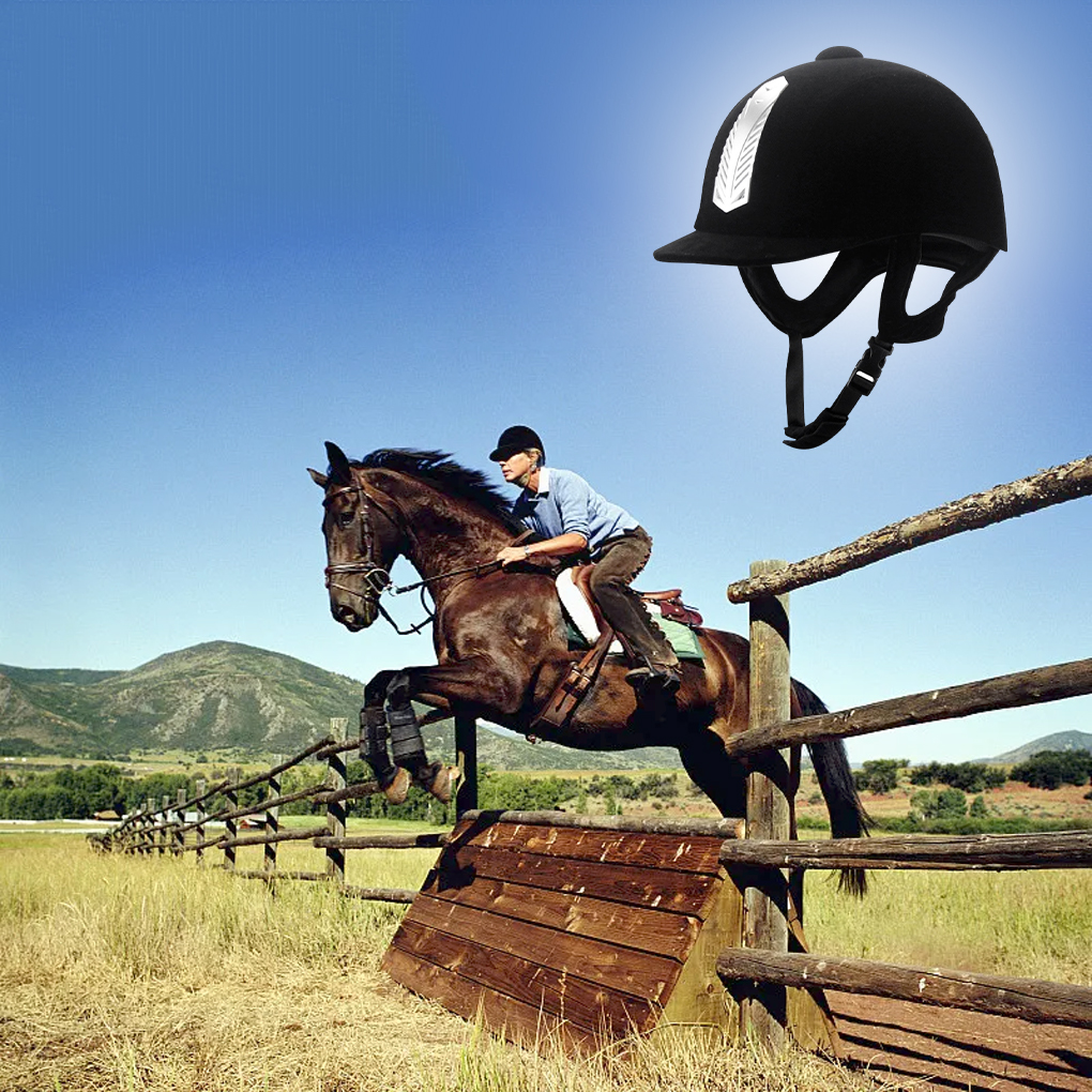 Casco da equitazione equestre Traspirante Durevole ABS Sicurezza Mezza copertura Caschi da cavaliere per uomini Donne Bambini 52-62 cm
