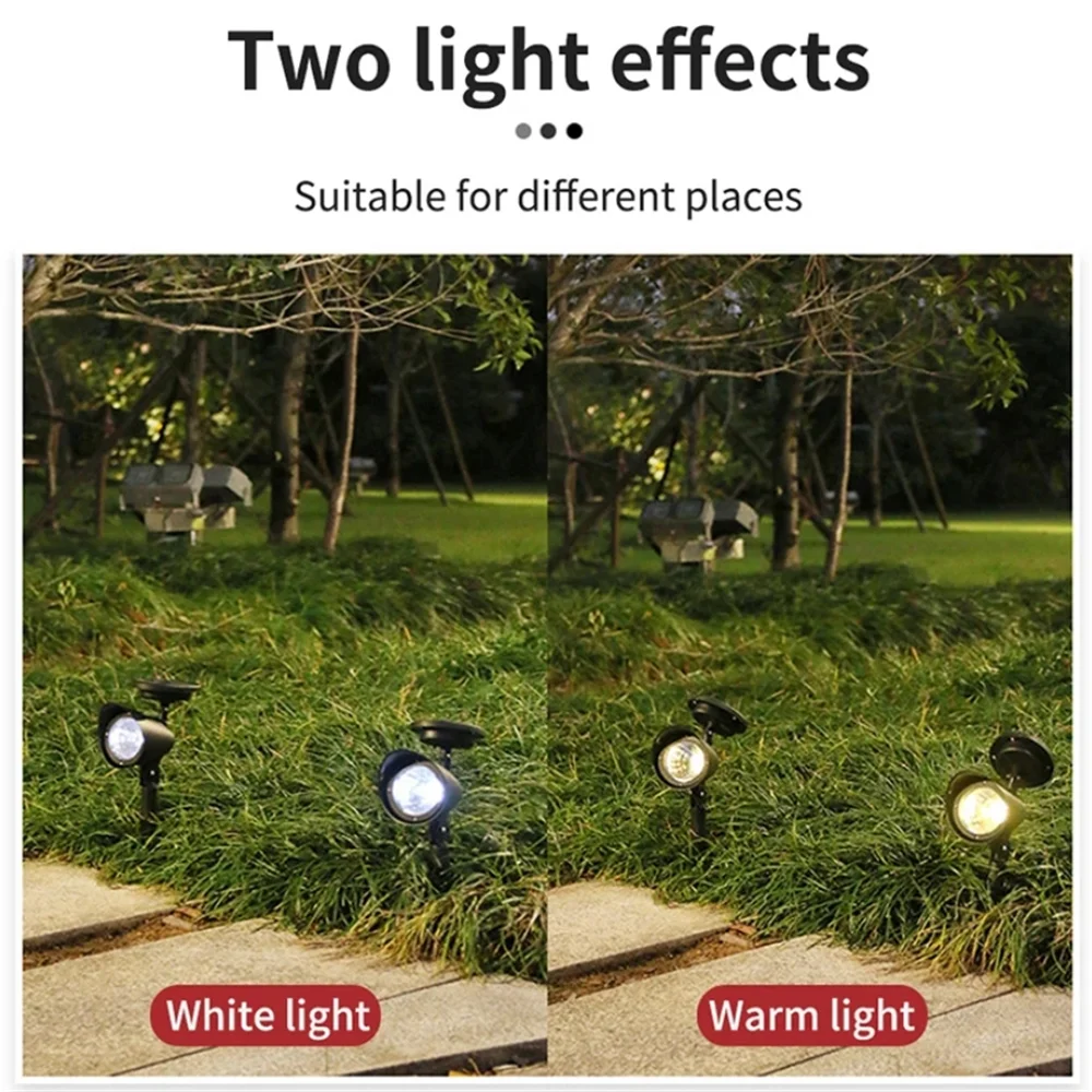 Outdoor Led Solar Spotlight Garden Lights Landscape Decoration IP65 Waterproof for Lawn Courtyard Pathway Tree Separately Lamp