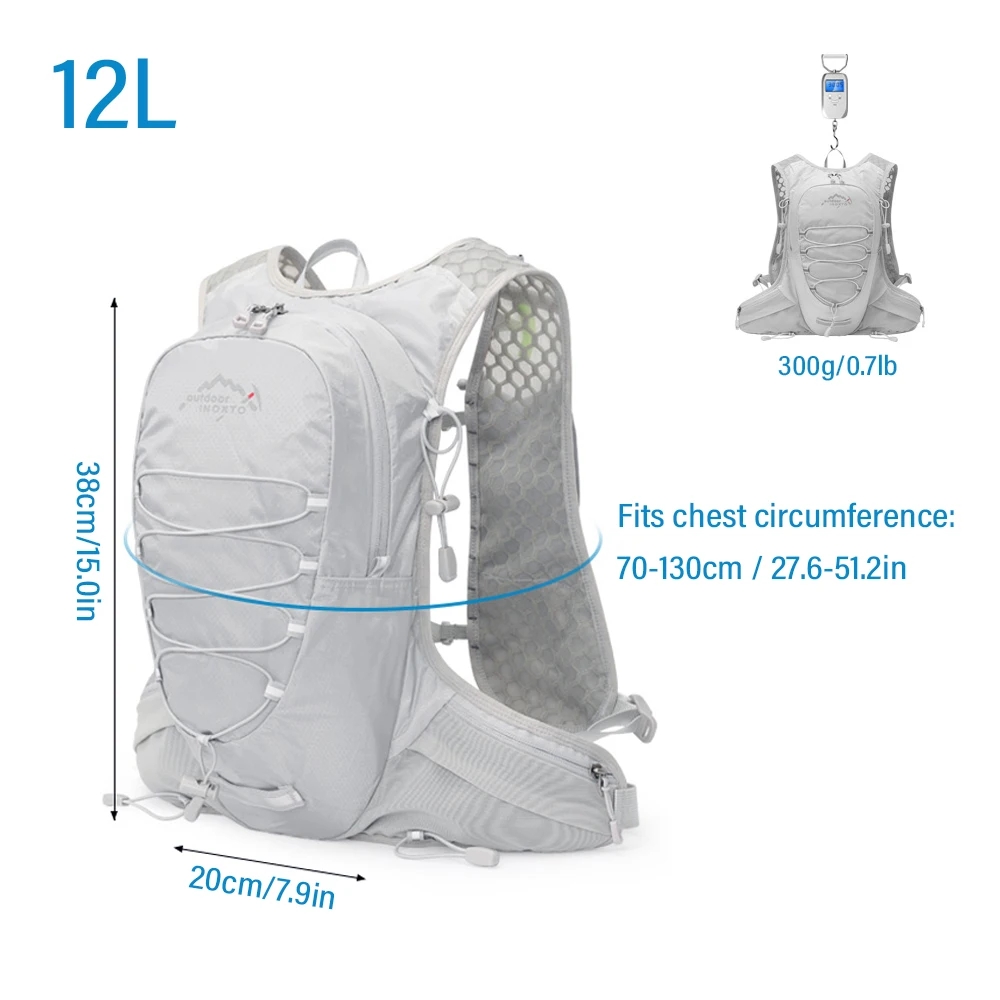 12L cyclisme hydratation gilet course sac à dos léger équitation gilet Pack sac à dos course Camping sac alpinisme équipement