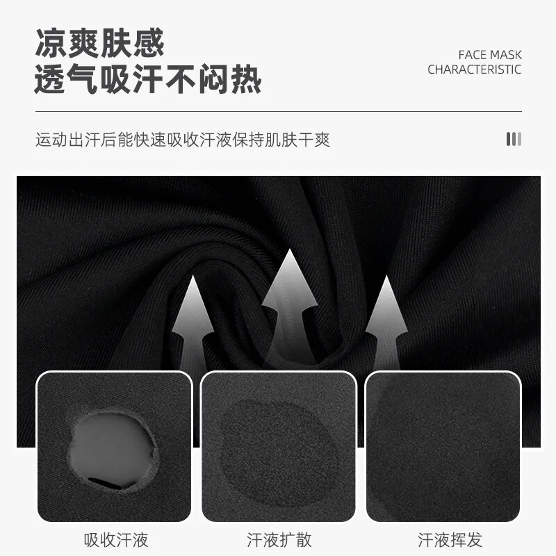 กีฬาผ้าไหมน้ําแข็งครีมกันแดดหน้ากากกันฝุ่นWindproof Masked Hoodขี่Headcoversกีฬาผ้าพันคอBreathableขี่หน้ากาก