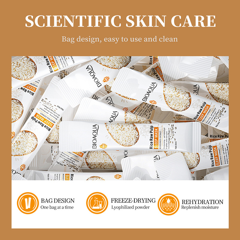 30 個 BIOAQUA 米生パルプ睡眠フェイシャルマスク美白フェイスマスク抗しわアンチエイジング保湿コラーゲンフェイスマスク