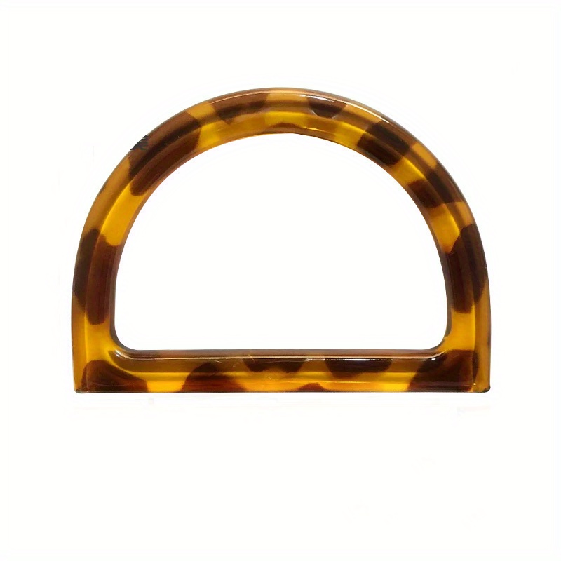 Alça acrílica em forma de d, 2 peças, 12x8.5cm, alça de bolsa feminina, areia difícil, tecido, faça você mesmo, bolsa artesanal, alça de saco de palha