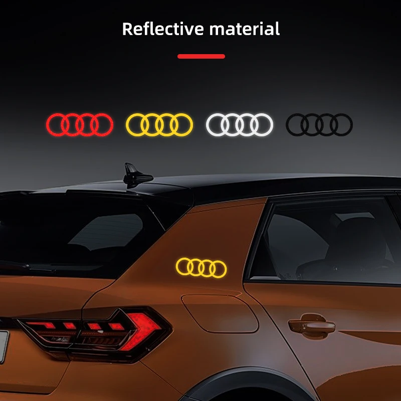 Pegatina lateral para puerta de coche, calcomanías reflectantes impermeables de PVC para ventana y cuerpo, accesorios para Audi A4 B6 B8 B7 A6 C5 C6 C7 A3 A5 Q3 Q5 Q7