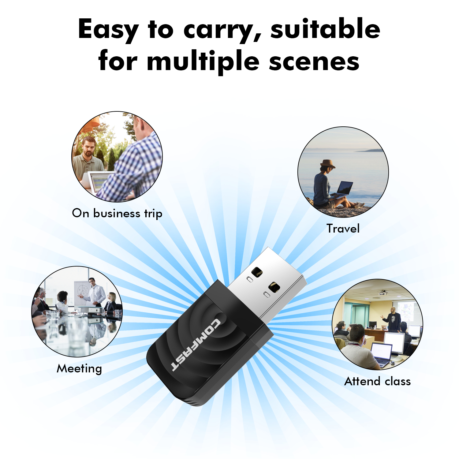 Adaptador Wifi USB 3,0 de 1300Mbps, 2,4G y 5GHz, tarjeta de red inalámbrica 802.11AC de doble banda, antena WiFi, receptor Wifi para ordenador portátil y PC de escritorio