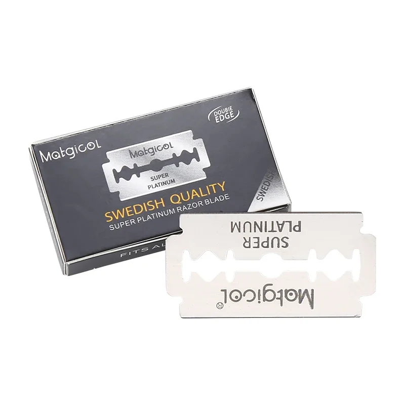 50/100 sztuk Super Platinum Double Edge Razor Blade, bardzo ostra stal nierdzewna do golenia, męskie żyletki