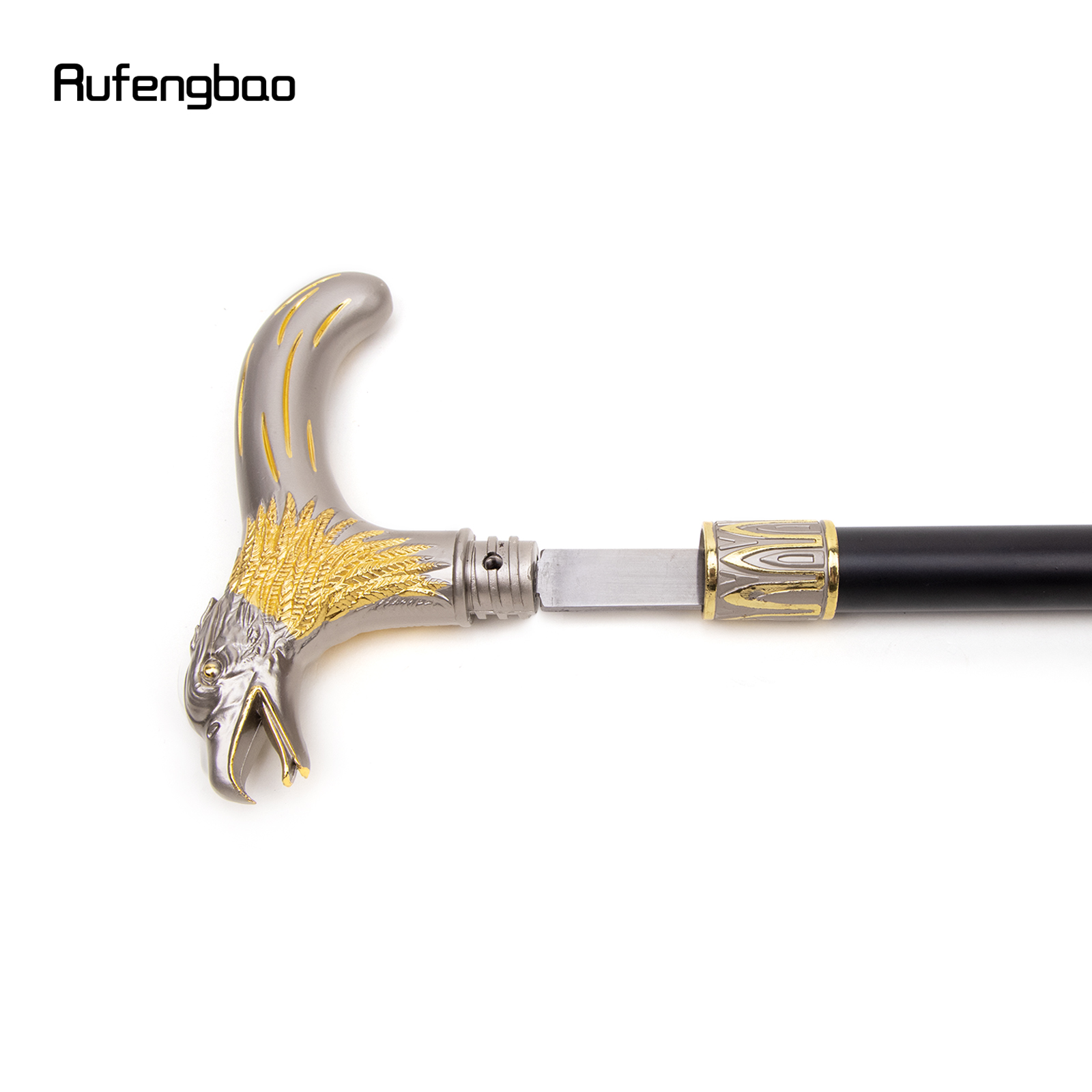 エキゾーストウォーキングスティック,ゴールド,恐竜,イーグル,ホークウォーキングスティック,隠しプレート,自己防衛,ファッション,コスプレスティック,93cm