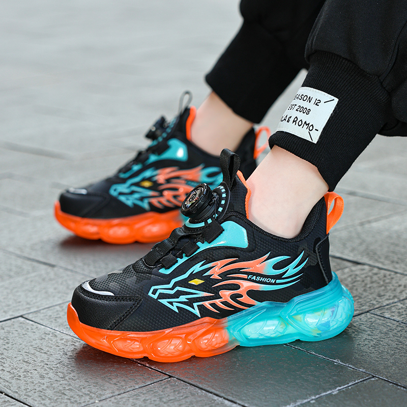 Modne dziecięce skórzane buty codzienne dla chłopców, sneakersy, oddychające, do szkoły, do chodzenia, antypoślizgowe, sportowe buty do biegania, na zewnątrz.