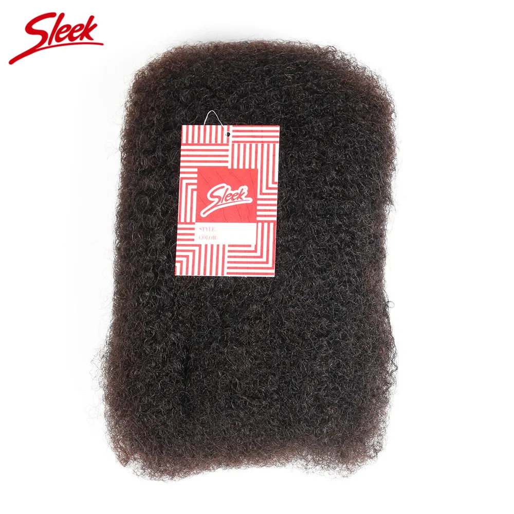 Sleek Afro Curly ไม่มีสิ่งที่แนบมามองโกเลีย Braids Kinky Curly สีธรรมชาติ Bulk Remy ผมสำหรับผู้หญิงสีดำ