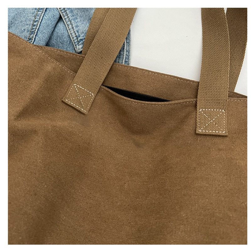 Bolsa tote de lona feminina elegante espaçosa bolsa de ombro durável com fecho de zíper e design clássico perfeito para o trabalho