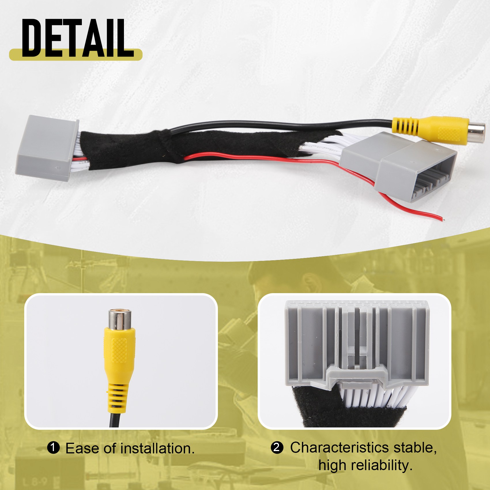 อะแดปเตอร์ kamera spion รถสายเคเบิลเชื่อมต่อวิดีโอสำหรับ Honda CRV Civic EXI 2012-2016