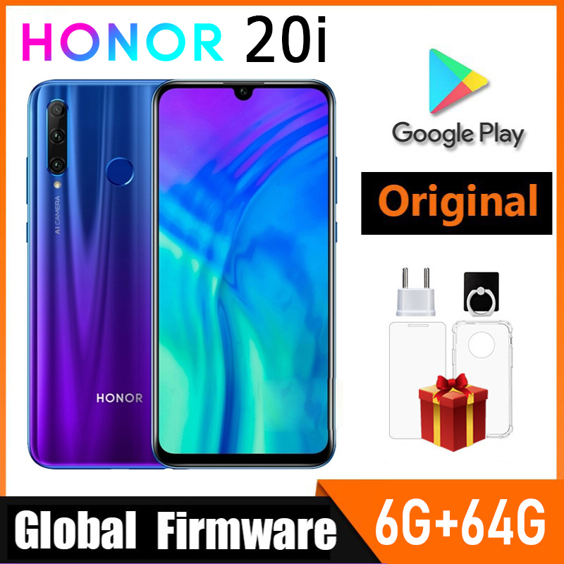 Honor 20i Smartphone Globale Firmware Cpu Haisi Qilin 710 Dual Sim Card Android 9.0 6.21 Inch Front Camera 32mp Gebruikte Telefoon