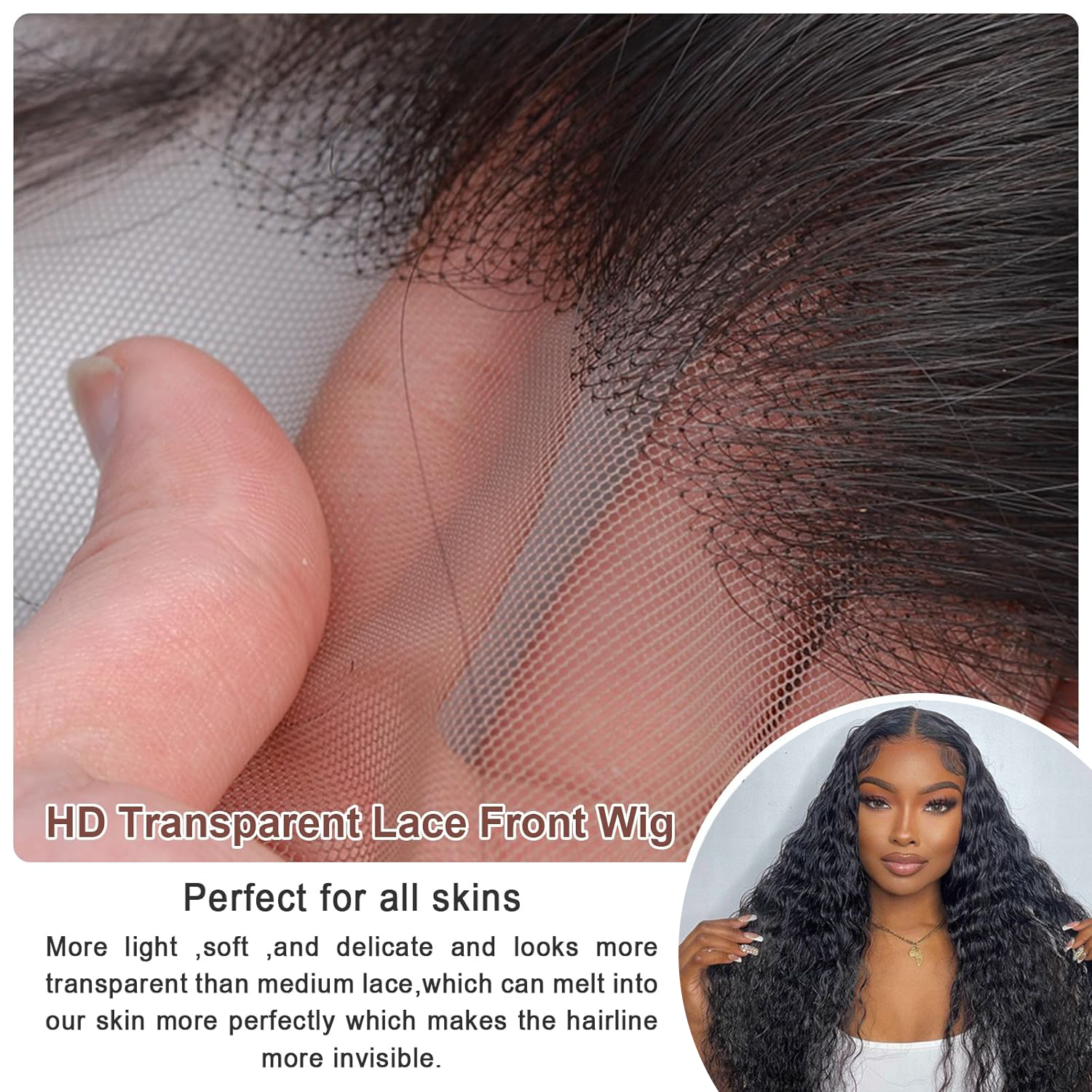 女性のためのブラジルの波状のかつら,黒い巻き毛のかつら,透明なレースのフロントウィッグ,高密度,13x6,40インチ
