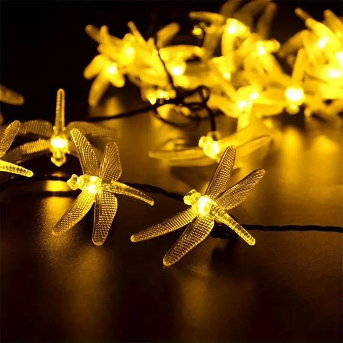 1pc 5M20LEDs Libelle Solar Lichterketten Im Freien Wasserdichte 8 Modi Libelle Lichterkette Für Home Terrasse Garten Hochzeit decor